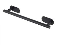 YUET Towel Rail Adhesive 40CM Hand Towel Holder Bar Bathroom Holders No Drill For Bathrooms Kitchen Dish Cloths Hanger 304 Stainless Steel RUSTPROOF Wall Mounted 16'' Black
