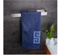 YUET Towel Rail Hand Towel Ring Holder Bar,Strong Self Adhesive Stick on Wall,Or Wall Mounted,Bathroom Holders Rod For Bathrooms Kitchen Dish Cloths Hanger Rack 304 Stainless Steel (Silver)