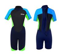 Yueta Wetsuit Kids Shorty, 2.5mm Neoprene, Junior Wetsuit Shortie Teenager Boys, Back Zipper for Swimming Diving Water Sports