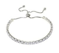 yueton 1 Pack Fashion Imitation Diamond Bracelet Bling Tennis Bracelets Adjustable Slider Bracelet Birthday