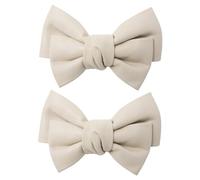 yueton 2 Pack Elegant Leather Bow Shoe Clips Removable Shoe Clips Wedding Party Shoe Charms for High Heels, Flats, Sandals