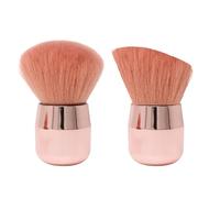 yueton 2 Pack Nail Art Dust Powder Remover Brush Beveled Nail Dust Cleaner Brush Soft Kabuki Makeup Brush, Two Styles