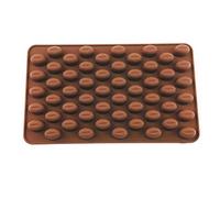 yueton 55 Cavity Coffee Beans Silicone Mold for Baking Chocolate Candy Gummy Ice Cube Molds for Cake Decoration Bakeware Mould