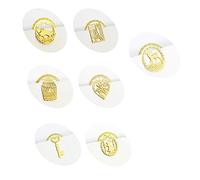 yueton Pack of 7 Mini Hollow Golden Metal Bookmarks Book Note Pad Memo Marker Label