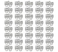 yueton Retro Alloy Charms Comedy Tragedy Mask Happy Sad Theater Drama Mardi Gras Halloween Charms for Jewelry Making & DIY Crafts