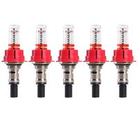 YUETTYY 1/5/10 Pcs Underfloor Heating Manifold Flow Meter, G1/2 G3/8 Visual Flow Monitoring Regulator for Underfloor Heating Systems, Flowmeter Regulator Optimizing Heat Distribution (3/8,5Pcs)