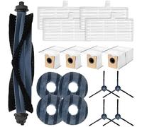YUETTYY 17/31 PCS Vacuum Cleaner Replacemnet Parts,Main Side Brush Filter Mop Cloth Dust Bag Accessory Kit for eufy Robot vacuum for Omni C20 Vacuum Accessories (17PCS)