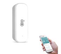 YUETTYY Hygrometer Thermometer Sensor, WiFi and Zigbee Tuya Smart Wireless Indoor Temperature and Humidity Sensor detector，with Remote Tuya App Notification Alert for Home Greenhouse (1,WIFI)