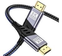 YUETUOL 8K HDMI 2.1 Cable 8K@60Hz 4K@120Hz, 3M, Supports eARC, HDR10, HDCP 2.2&2.3, Dolby, 3D Compatible with PS5, PS4, Xbox Series S/X