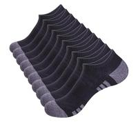 YUEVO SPORTS Men's Ankle Socks Casual Thin Trainer Socks White Breathable Lightweight Summer Short Cotton Socks for Men 9-12, Multipack, 10 Pairs