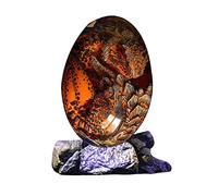YueWan Lava Dragon Egg with Display Base Crystal Resin Dragon Egg Ornaments for Desktop Decor