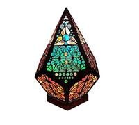 YueWan LED Lights Bohemian Floor Projector Colorful 3D Projection Night Lamp Night Light Star Projector Lamp Trendy Vintage Bedroom Bedside Table Floor Lamp Birthday Gift