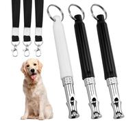YUEWEESER 3 Pack Silent Dog Whistle to Stop Barking Neighbors Dog, Ultra-Wide Frequency Ultrasonic Training Whistle for Dogs, Adjustable Professional Recall Dog Training Whistles (Black & White)