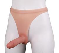 Yuewen Realistic Silicone Dildo with Pant Food Grade Liquid Silicone Penis, Adult Sex Toy with Silicone Pant (18cm Nude Color)