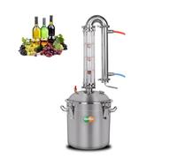 YUEWO Alcohol Still 5.8GAL/13.2GAL Stainless Steel Alcohol Distiller Home Brewing Distillery Kit with 2” Crystal Still Column for DIY Whisky Wine Brandy Gin Vodka Alcohol Making