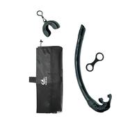 YUEX MER Diving Snorkel Premium Puality Roll Up Snorkel with Compact Organizer & Portable Mesh Bag for Scuba Diving, Spearfishing, Freediving, Snorkeling