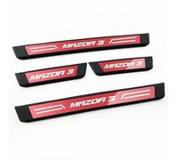 YUEXIANGJING 4 Pcs Car Door Sill Scuff Plate for Mazda 3, Stainless Steel Kick Plates Car Threshold Scuff Plate Styling Accessories,D
