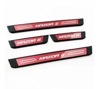 YUEXIANGJING 4 Pcs Car Door Sill Scuff Plate for Mazda 6, Stainless Steel Kick Plates Car Threshold Scuff Plate Styling Accessories,A