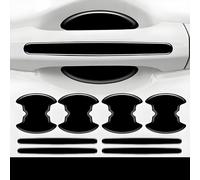 YUEXIANGJING 8 PCS Car Door Handle Protective Film for Skoda Octavia II 2004-2013, Car Door Handle Scratch Protector Anti-Scratch Foil, black