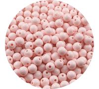 YUEXIGO 200pcs Acrylic Round Beads for Crafts 10mm Resin Candy Color Spacer Beads with Hole for Jewelry Making Sewing Crafts Decoration Necklaces Bracelets Earrings Supplies(Light Pink)