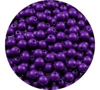 YUEXIGO 200pcs Acrylic Round Beads for Crafts 10mm Resin Candy Color Spacer Beads with Hole for Jewelry Making Sewing Crafts Decoration Necklaces Bracelets Earrings Supplies(Dark Purple)