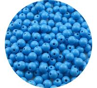 YUEXIGO 200pcs Acrylic Round Beads for Crafts 10mm Resin Candy Color Spacer Beads with Hole for Jewelry Making Sewing Crafts Decoration Necklaces Bracelets Earrings Supplies(Sky Blue)