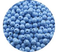 YUEXIGO 200pcs Acrylic Round Beads for Crafts 10mm Resin Candy Color Spacer Beads with Hole for Jewelry Making Sewing Crafts Decoration Necklaces Bracelets Earrings Supplies(Blue)