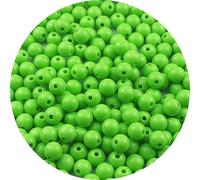 YUEXIGO 200pcs Acrylic Round Beads for Crafts 10mm Resin Candy Color Spacer Beads with Hole for Jewelry Making Sewing Crafts Decoration Necklaces Bracelets Earrings Supplies(Green)