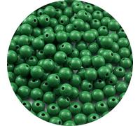YUEXIGO 200pcs Acrylic Round Beads for Crafts 10mm Resin Candy Color Spacer Beads with Hole for Jewelry Making Sewing Crafts Decoration Necklaces Bracelets Earrings Supplies(Dark Green)