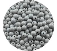 YUEXIGO 200pcs Acrylic Round Beads for Crafts 10mm Resin Candy Color Spacer Beads with Hole for Jewelry Making Sewing Crafts Decoration Necklaces Bracelets Earrings Supplies(Gray)