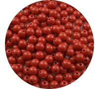 YUEXIGO 200pcs Acrylic Round Beads for Crafts 10mm Resin Candy Color Spacer Beads with Hole for Jewelry Making Sewing Crafts Decoration Necklaces Bracelets Earrings Supplies(Red)