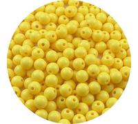 YUEXIGO 200pcs Acrylic Round Beads for Crafts 10mm Resin Candy Color Spacer Beads with Hole for Jewelry Making Sewing Crafts Decoration Necklaces Bracelets Earrings Supplies(Yellow)
