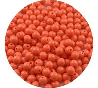 YUEXIGO 200pcs Acrylic Round Beads for Crafts 10mm Resin Candy Color Spacer Beads with Hole for Jewelry Making Sewing Crafts Decoration Necklaces Bracelets Earrings Supplies(Orange)
