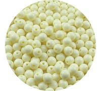 YUEXIGO 200pcs Acrylic Round Beads for Crafts 10mm Resin Candy Color Spacer Beads with Hole for Jewelry Making Sewing Crafts Decoration Necklaces Bracelets Earrings Supplies(Cream)