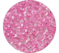YUEXIGO 400pcs 8mm Acrylic Round Faceted Beads for Crafts Faceted Spacer Beads for Sewing Crafts Decoration Necklaces Bracelets Earrings Jewelry Making(Pink)