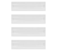 YueXing Drawer Dividers, 3.1" High Expandable from 10.8-20.4" Adjustable Drawer Organisers，Clear Plastic Drawers Separators for Clothing, Kitchen Utensils and Office Storage (4pcs)