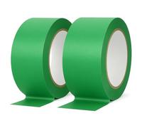 Yuexitech 2 Packs Green Masking Tape for Painting, 50mm x 50m Painters Masking Tape, Decorating Tape Medium Adhesion, Multi-Surface Indoor Sharp Lines & No Bleed for Walls & Trim
