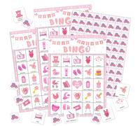 YUEXLL Gender Reveal Bingo Cards - 24 Players, Neutral Gender Reveal Party Activities for Family Friends, Bingo Game for Pregnancy Announcement Party Favor Supplies