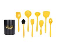 YUEYASHUX Cooking Utensil Silicone Kitchen Ware Turner Soup Ladle Tool Set Kit With Bucket For Home Use
