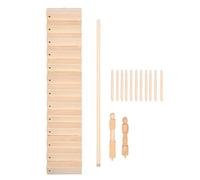 YUEYASHUX Doll House Stairs Glossy Rounded Corners Birch Material Crafts Miniature Staircase (Right handrail)