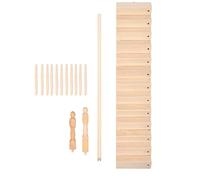 YUEYASHUX Doll House Stairs Glossy Rounded Corners Birch Material Crafts Miniature Staircase (Right handrail) (Left handrail)