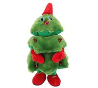 YUEYASHUX Electric Christmas Tree Plush Toy Cute Singing Dancing 8 Songs Continuous Play Glowing Swinging for Kids (Christmas Trees)