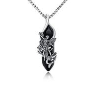 YueYuan St Michael Pendant Necklace 925 Sterling Silver Saint Michael Necklace Archangel Michael Pendant Healing Crystal Necklace Catholic Jewellery Gift for Men Women