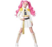YueYue K Pop D_Demon H_Hunters Costume Rumi Cosplay Costume For Kids, Hunters Pop Singers Rumi Idol Stage Role Play Demon Hunters Outfits Halloween Dress Up For Women Girls