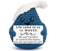 YUEYUQIU Emotional Inspirational Support Gifts for Women Men, Handmade Crochet Wave Decor, Motivational Presents for Friends, Sentimental Graduation Retirement New Job Gift, Office Desk Accessories