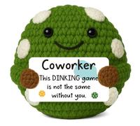 YUEYUQIU Farewell Gifts for Coworkers, Handmade Crochet Pickleball Decor, Going Away Presents for Boss Friend, Sentimental Retirement Thank You Gift for Men Women, Funny Office Decor