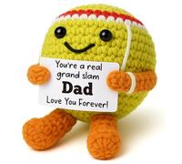 YUEYUQIU Gifts for Dad from Daughter Son, Grand Slam Dad Handmade Crochet Tennis Ball, Funny Fathers Day Birthday Presents for Him, Best Dad Ever Christmas Sentimental Gift
