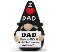 YUEYUQIU Gifts for Dad from Daughter Son, Handmade Crochet Gnome Decor, Funny Fathers Day Birthday for Daddy New Dads Father, Best Dad Ever Sentimental I Love You Gifts for Dads