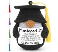 YUEYUQIU Graduation Gifts for Class of 2026, Handmade Crochet Graduation Gnome with Cap, Sentimental Keepsake Decor for High School College Graduates, Meaningful Gift from Parents Teachers Friends