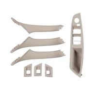 YUEYZHK Car Front Rear Interior Door Pull Handle Cover Trim for BMW 5 Series F10/F18 2010-2017 528 530(RHD Oyster 7pcs)